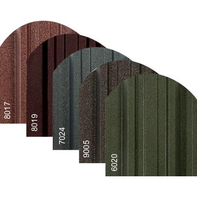 Металлический штакетник «ТРАПЕЦИЯ», покрытие полиэстер, двухстороннее матовое СТАНДАРТ