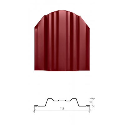 Металлический штакетник «ТРАПЕЦИЯ», покрытие полиэстер, двухстороннее глянцевое СТАНДАРТ