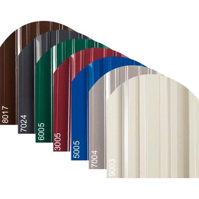 Металлический штакетник «ТРАПЕЦИЯ», покрытие полиэстер, двухстороннее глянцевое СТАНДАРТ