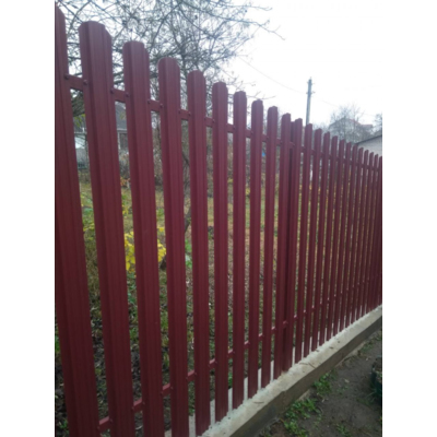 Металлический штакетник «ТРАПЕЦИЯ», покрытие полиэстер, двухстороннее глянцевое ЭКОНОМ