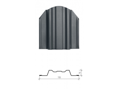 Металлический штакетник «ТРАПЕЦИЯ», покрытие полиэстер, одностороннее матовое ЭКОНОМ