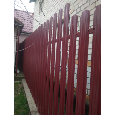 Металлический штакетник «ТРАПЕЦИЯ», покрытие полиэстер, одностороннее матовое ЭКОНОМ