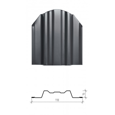 Металлический штакетник «ТРАПЕЦИЯ», покрытие полиэстер, одностороннее глянцевое ЭКОНОМ