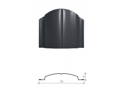 Металлический штакетник «ЕВРОПЛАНКА», покрытие полиэстер, двухстороннее глянцевое ЭКОНОМ