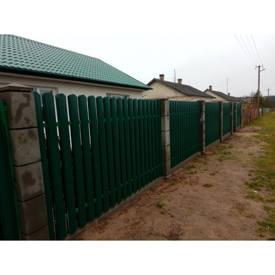 Металлический штакетник «ЕВРОПЛАНКА», покрытие полиэстер, двухстороннее глянцевое ЭКОНОМ