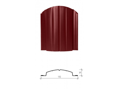 Металлический штакетник «ВЕРСАЛЬ», покрытие полиэстер, одностороннее матовое