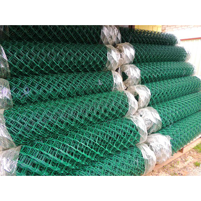 Обыкновенная сетка Рабица с ПВХ покрытием 2,4 мм. Высота 1,2 м