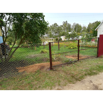 Оцинкованная сетка рабица для забора д. 1,8 высотой 2,0 м